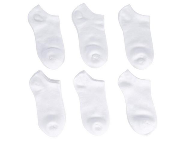Sof Sole Women's 6 Pair No Show Lite Socks in White color