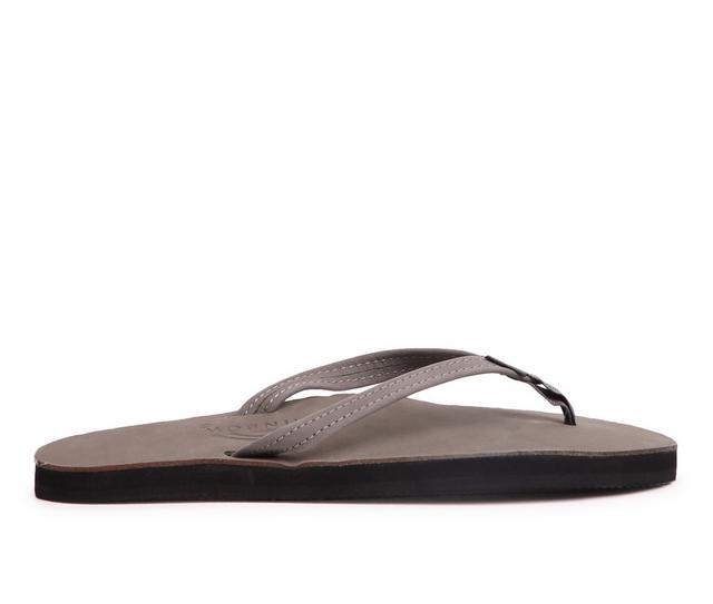 Women's Rainbow Sandals Single Layer Premier Leather -301ALTSN Flip-Flops in GREY-1 color