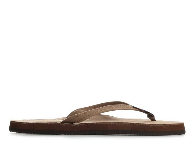 Women's Rainbow Sandals Single Layer Premier Leather -301ALTSN Flip-Flops in Sierra Brown color