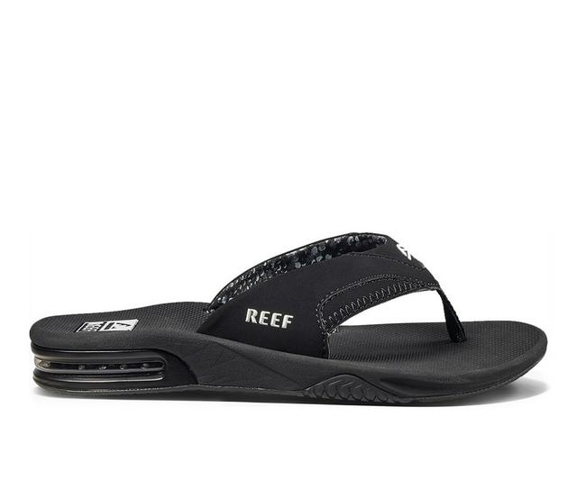 Women's Reef Fanning Sandals in Black color