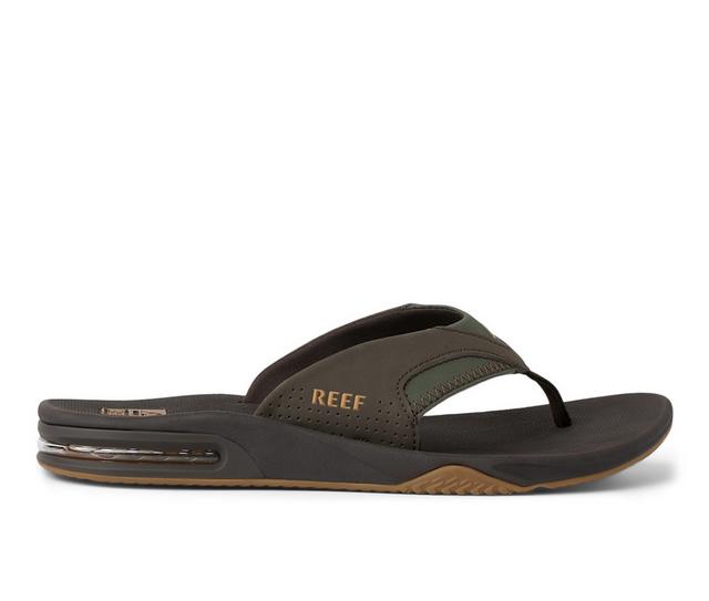 Men's Reef Fanning Flip-Flops in Gum/Brown color