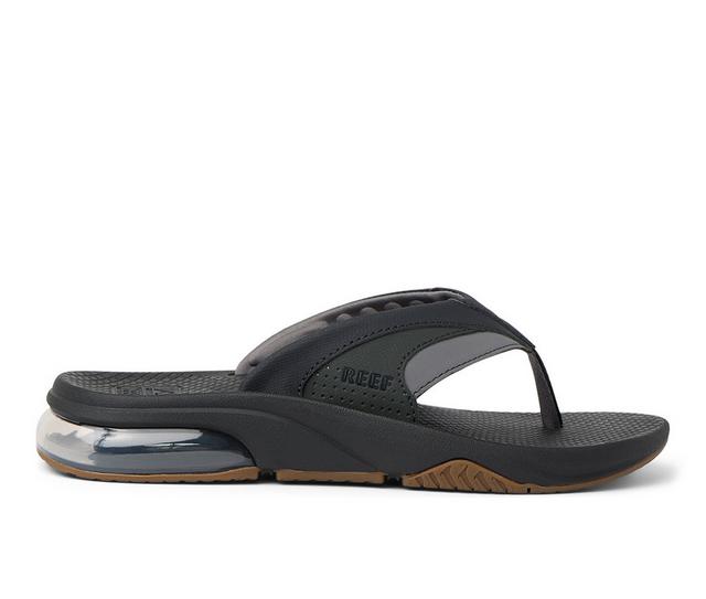 Men's Reef Fanning Flip-Flops in Black/Gum color