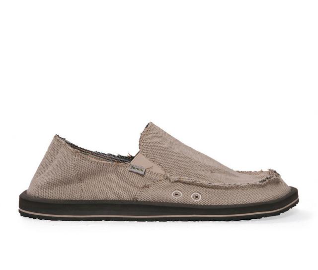 Men's Sanuk Hemp Sidewalk Surfers Casual Shoes in Natural color