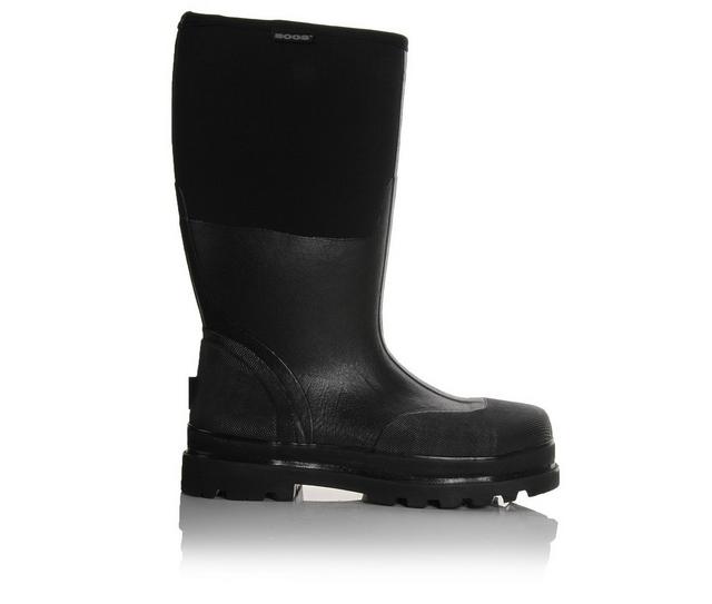 Men's Bogs Footwear Forge Steel Toe Work Boots in Black color