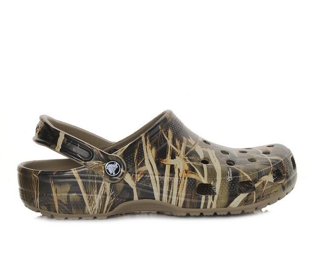 Adults' Crocs Classic Realtree Camo Clogs in Khaki color