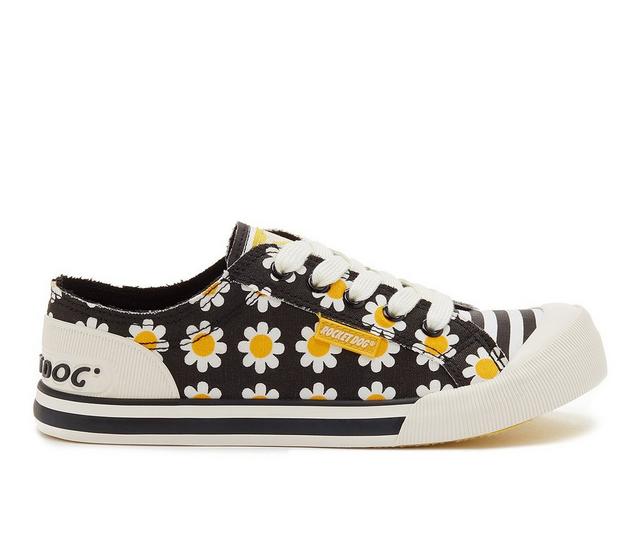 Women's Rocket Dog Jazzin Sneakers in Black/Yellow color