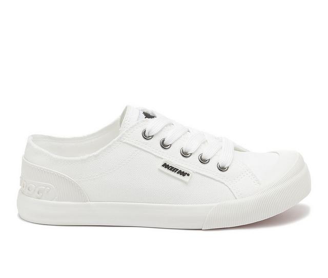 Women's Rocket Dog Jazzin Sneakers in White/White color