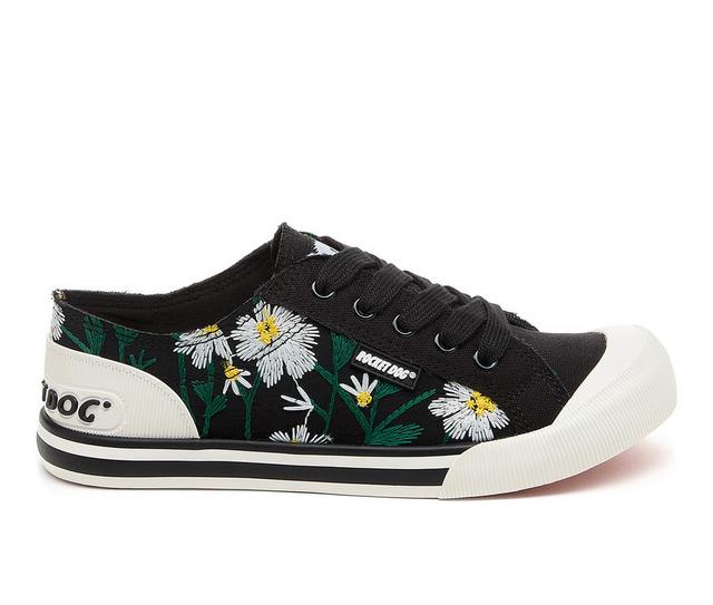 Women's Rocket Dog Jazzin Sneakers in Black/White color