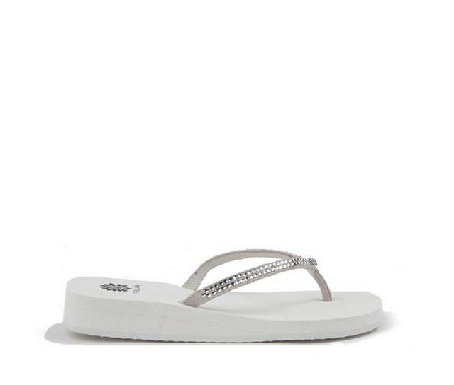 Women's Yellow Box Jello Flip-Flops in White color