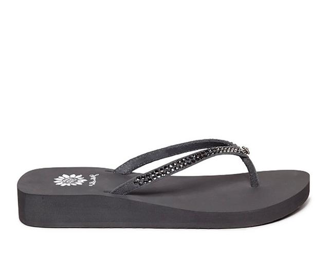 Women's Yellow Box Jello Flip-Flops in Smoke color