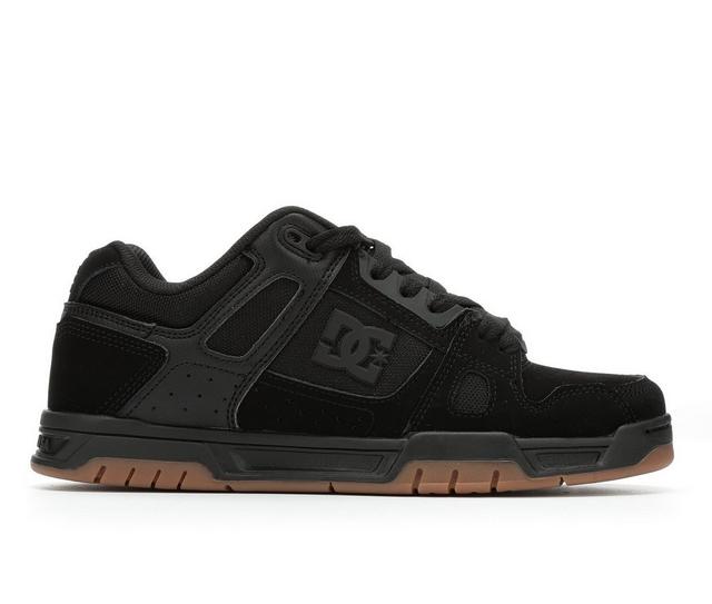 Men's DC Stag Skate Shoes in Black/Gum color