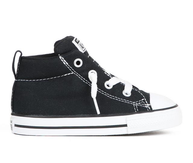 Boys' Converse Infant & Toddler Chuck Taylor All Star Street Mid Top Sneakers in Black/White color