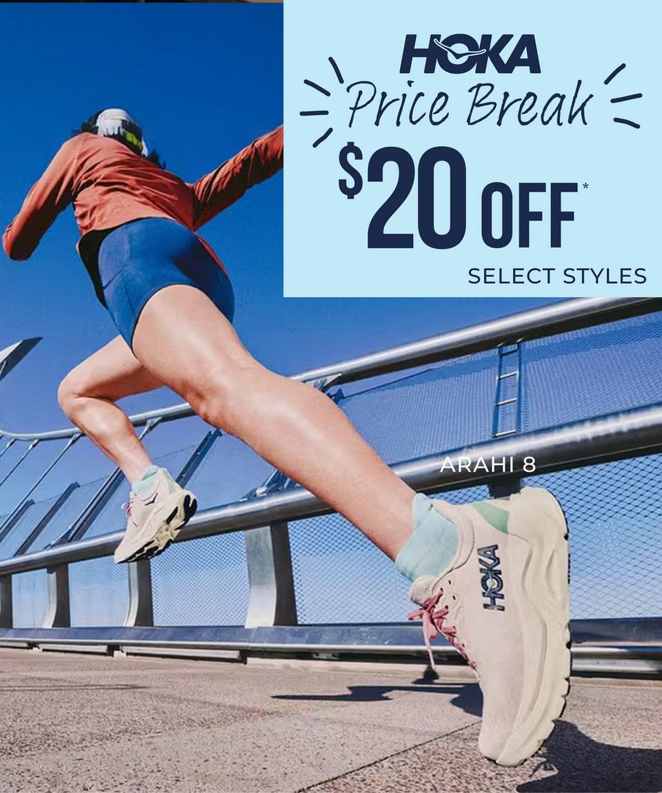 Hoka Price Break - Save $20 on the Hoka Arahi 8, click to shop now!