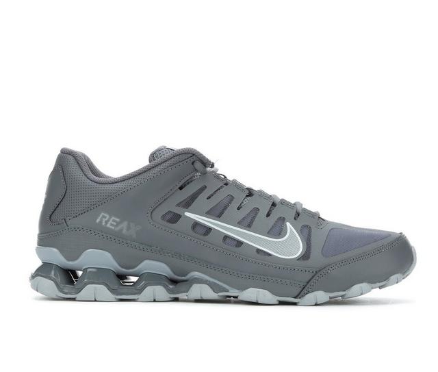 Men's Nike Reax 8 Mesh Training Shoes in Grey/Black/Grey color