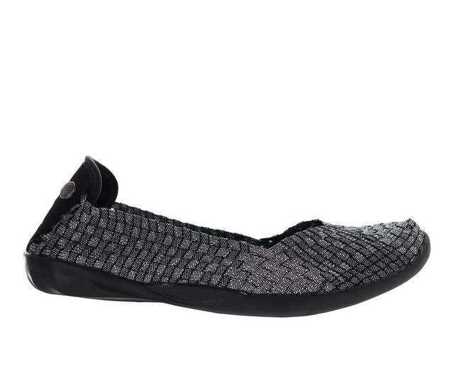 Women's Bernie Mev Catwalk Flats in Black Shimmer color