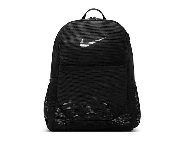 Nike Brasilia Mesh Backpack in BLACK color