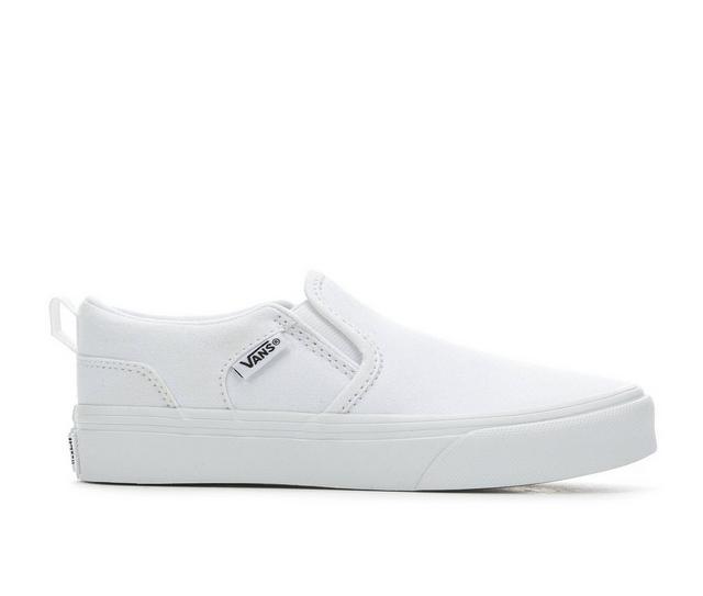 Kids' Vans Little Kid & Big Kid Asher Slip-On Skate Shoes in Wht/Wht/Wht color