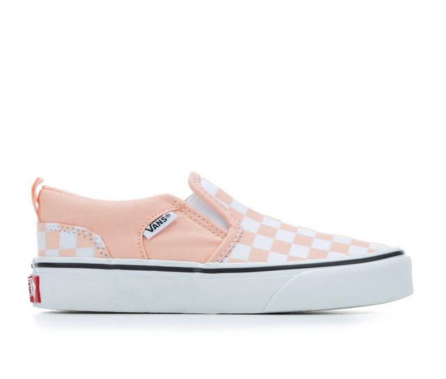 Kids' Vans Little Kid & Big Kid Asher Slip-On Skate Shoes in Peach/Check color