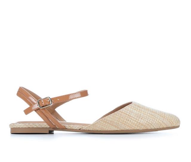 Women's Y-Not Hadley Flats in Raffia/Patent color