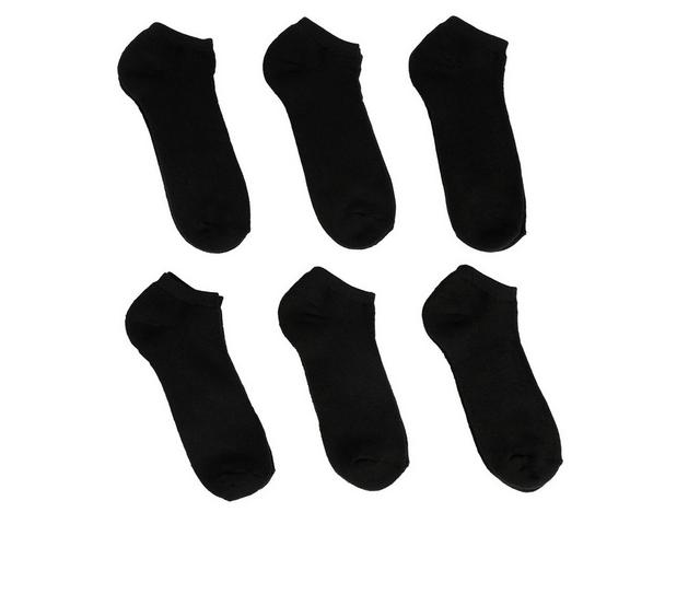 Sof Sole Adult 6 Pair No Show in Black 5-9.5 M color