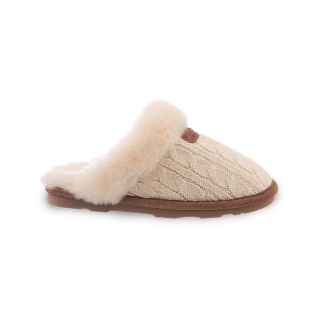 Bearpaw Effie Winter Clog Slippers in Linen color