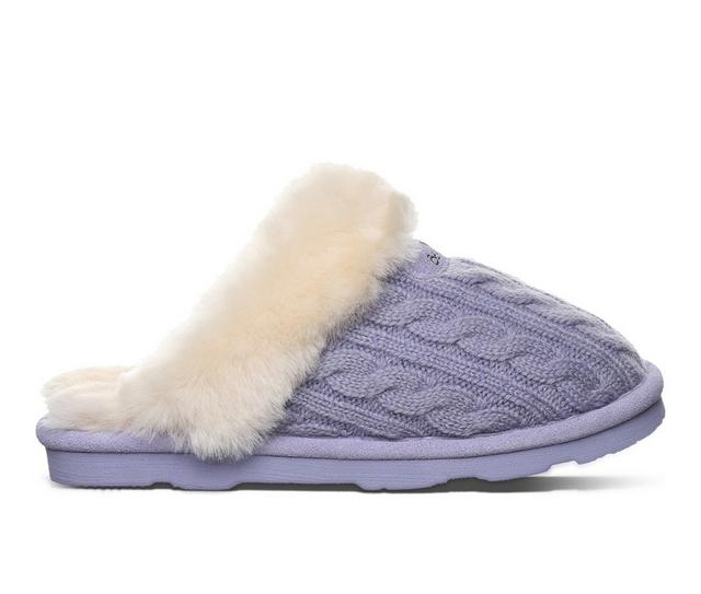 Bearpaw Effie Winter Clog Slippers in Violet Knit color