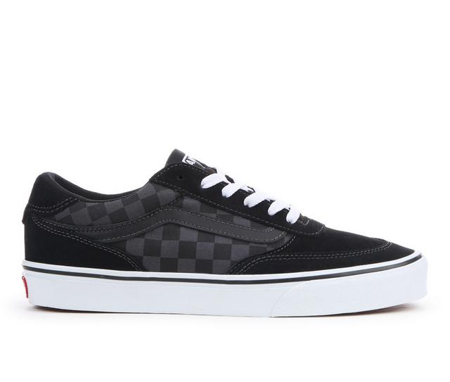 Men's Vans Brooklyn Skate Shoes in Blk/Grey Check color
