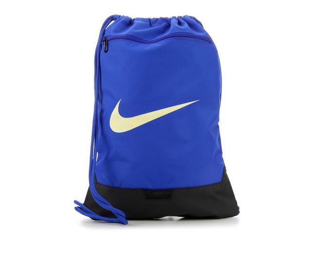 Nike Brasilia Gymsack Drawstring Bag in Hyper Royal Cit color