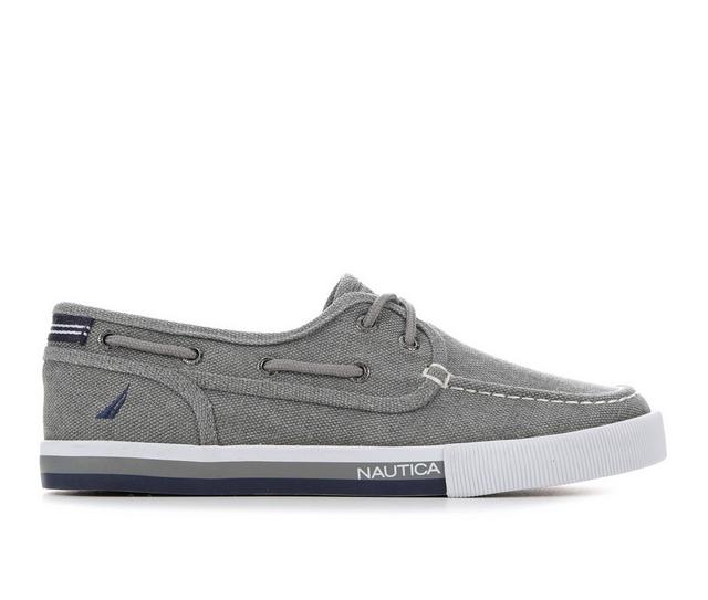 Boys' Nautica Little Kid & Big Kid Spinnaker Boat Shoes in Grey Washed color