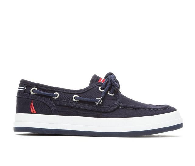 Boys' Nautica Little Kid & Big Kid Spinnaker Boat Shoes in Navy Twill color
