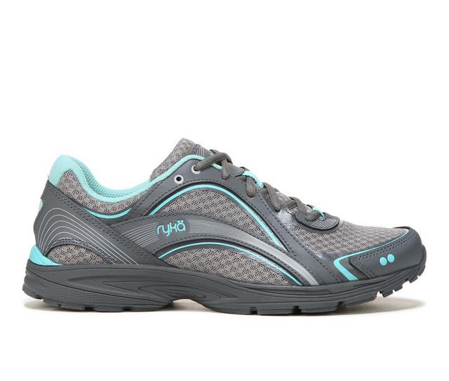 Women's Ryka Sky Walk Walking Shoes in Grey Aqua color