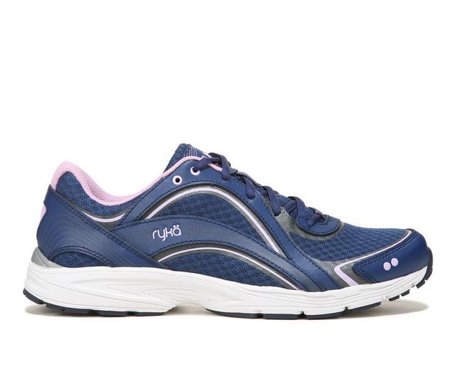 Women's Ryka Sky Walk Walking Shoes in Navy Lavendar color