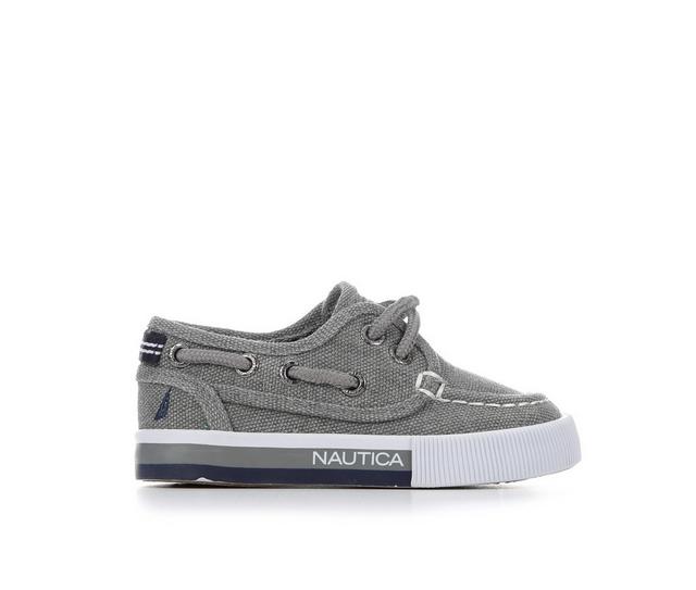 Boys' Nautica Toddler & Little Kid Spinnaker Boat Shoes in Grey Washed color