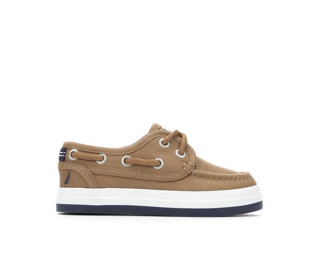Boys' Nautica Toddler & Little Kid Spinnaker Boat Shoes in Costl Cml Twill color