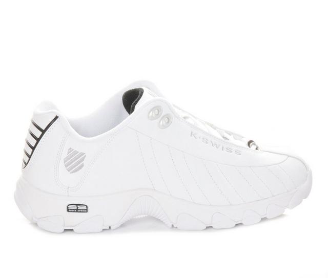 Men's K-Swiss ST329 Comfort Sneakers in White/Black/Sil color