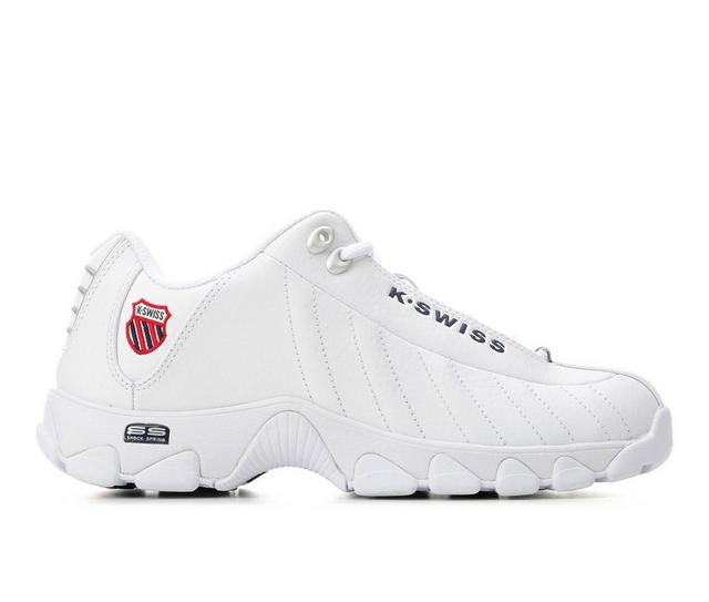 Men's K-Swiss ST329 Comfort Sneakers in White/Navy/Red color