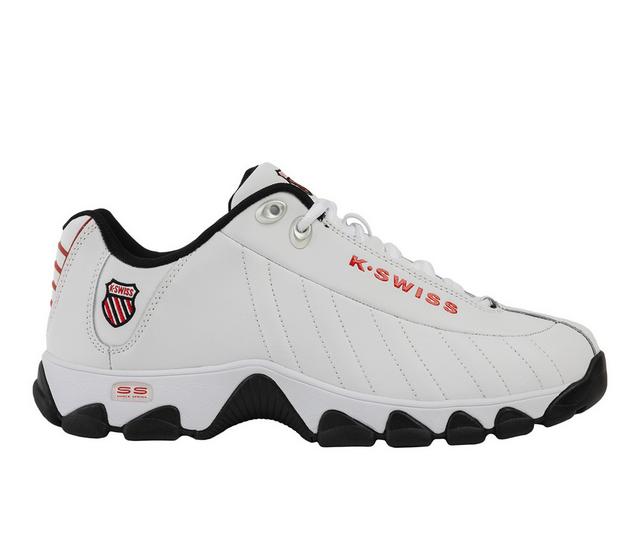 Men's K-Swiss ST329 Comfort Sneakers in White/Black/Red color