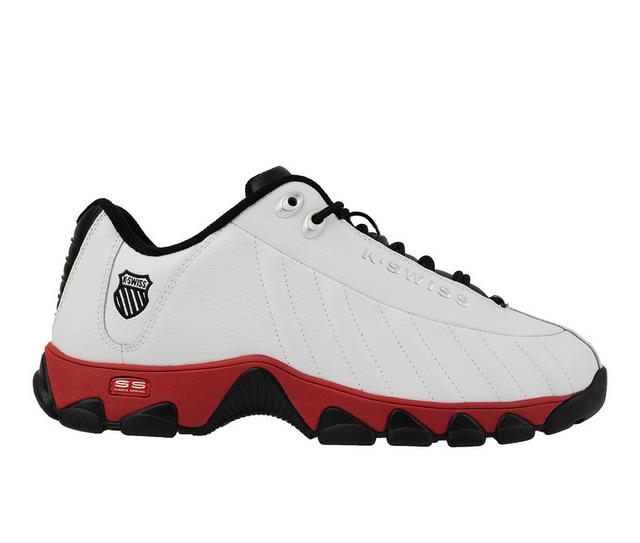Men's K-Swiss ST329 Comfort Sneakers in White/Red/Black color