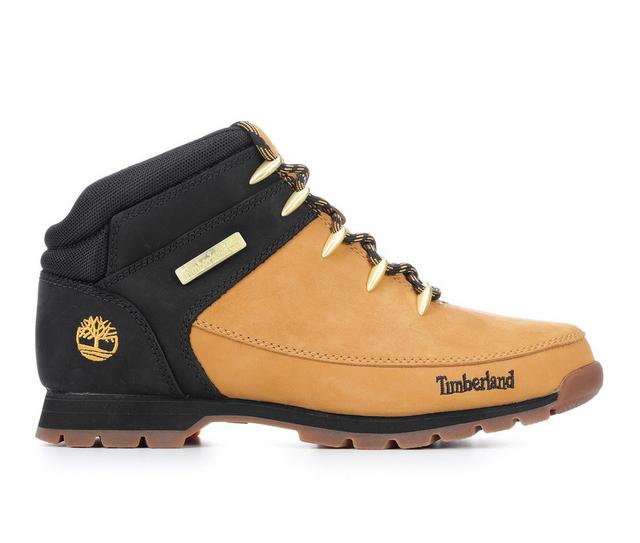 Men's Timberland Euro Sprint Hiker Boots in Wheat Nubuck/Bk color