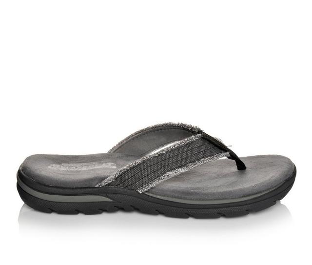 Men's Skechers Bosnia 64152 Flip-Flops in Black color