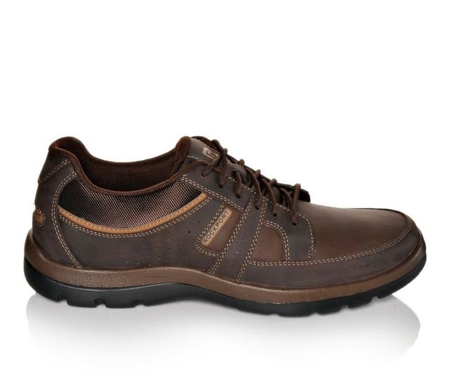 Men's Rockport Get Your Kicks Blucher Oxfords in Coffee color