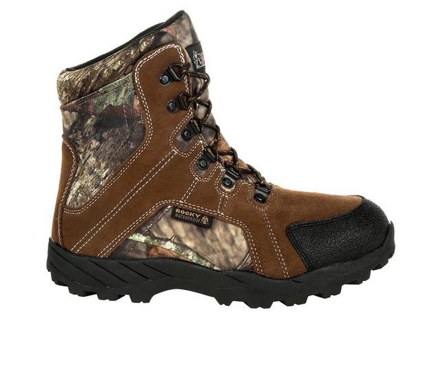 Boys' Rocky Camo Hiker 11-6 Boots in Camo brown color