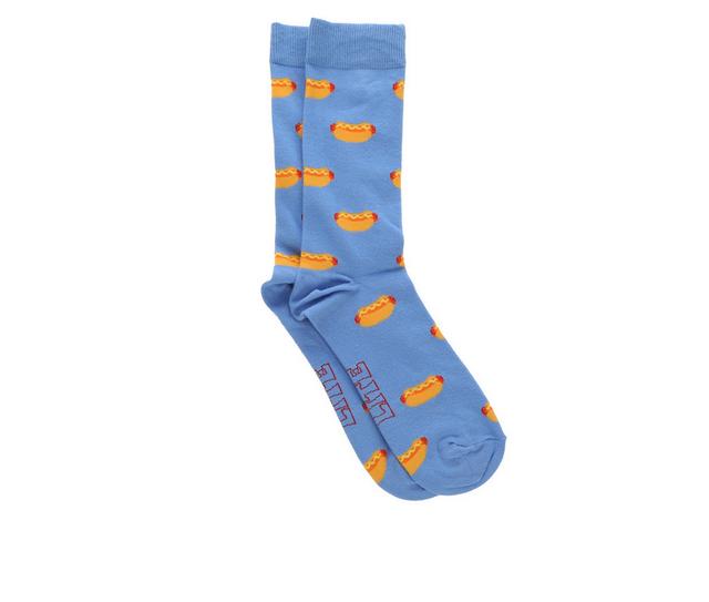 Happy Socks Men's HS Novelty Dress Crew Socks in Hotdog color