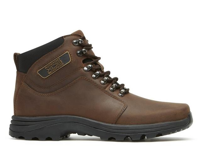 Men's Rockport Elkhart Hiking Boots in Chocolate color