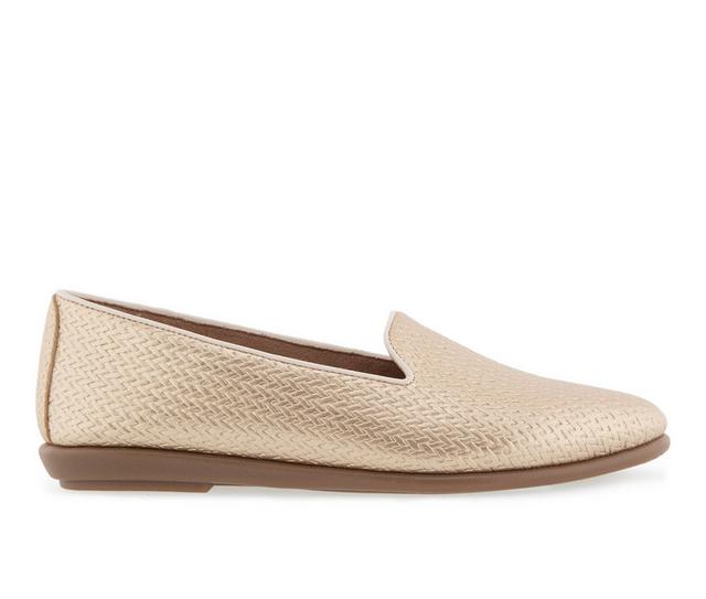Women's Aerosoles Betunia Loafers in Soft Gold color