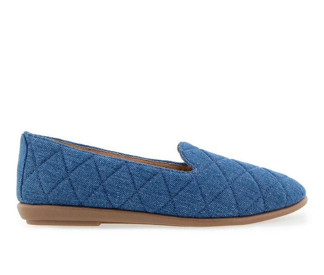 Women's Aerosoles Betunia Loafers in Quilted Denim color