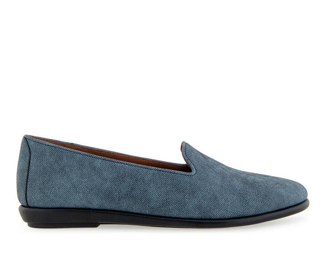 Women's Aerosoles Betunia Loafers in Blue Denim color