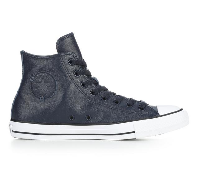 Adults' Converse Chuck Taylor All Star Canvas Hi Sneakers in Navy Leather color
