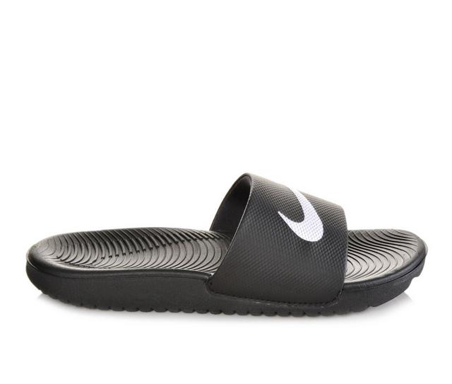 Kids' Nike Little Kid & Big Kid Kawa Sport Slides in Black/White color