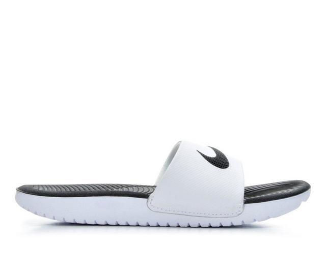 Kids' Nike Little Kid & Big Kid Kawa Sport Slides in White/Black color